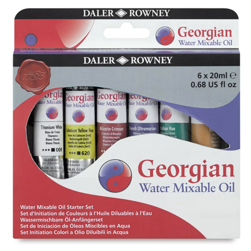 DALER ROWNEY GEORGIAN WATERMIXABLE DALER ROWNEY Georgian Water Mixable Starter Set 6x20ml