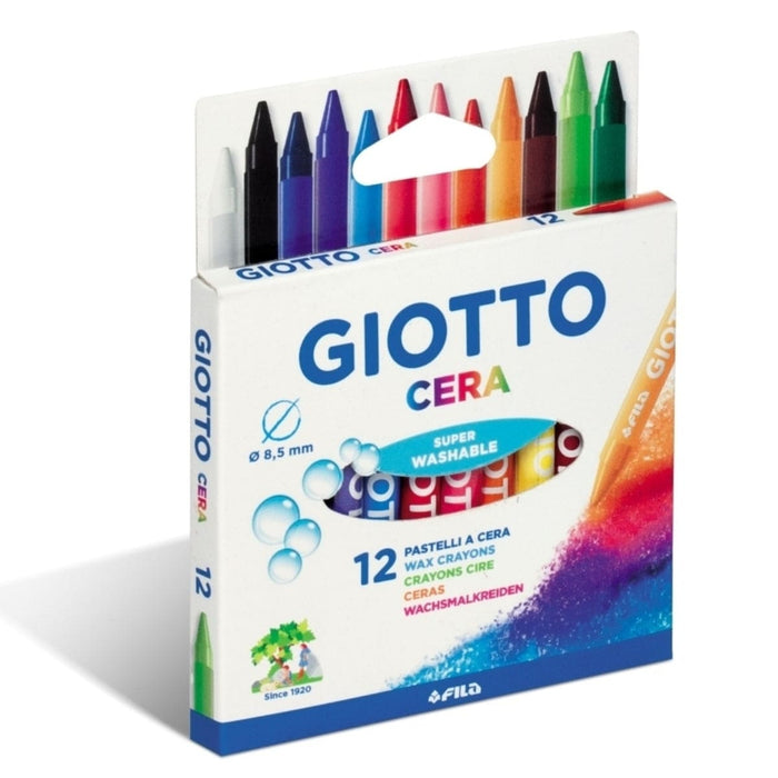 GIOTTO KIDS Giotto Cera Wax Pastel Hangable cardboard box 12pcs Giotto Crayon Sets