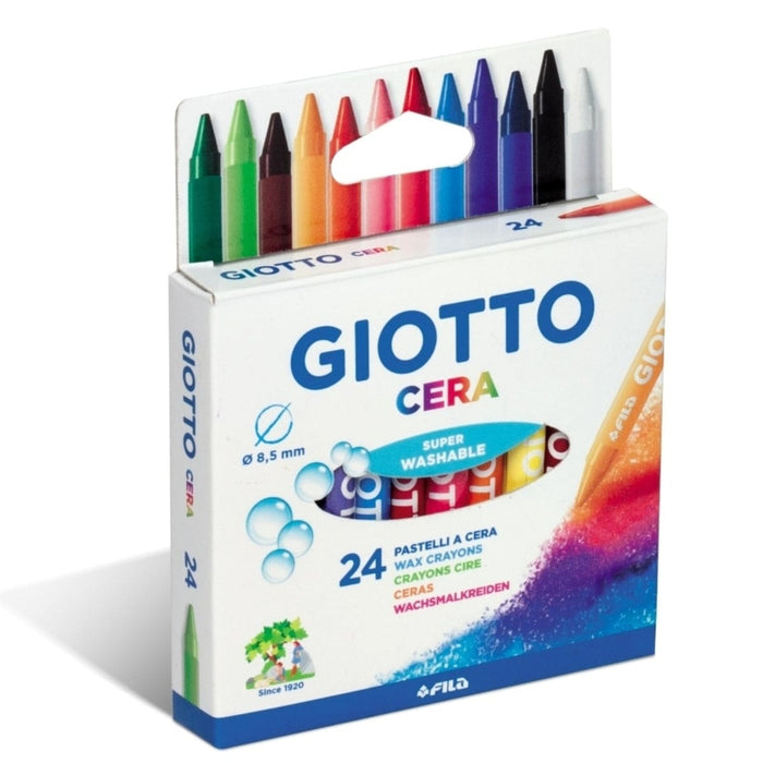 GIOTTO KIDS Giotto Cera Wax Pastel Hangable cardboard box 24pcs Giotto Crayon Sets