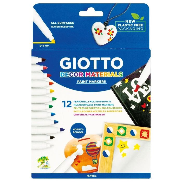 GIOTTO KIDS Giotto Decor Material Hangable cardboard  box 12 pcs Giotto Multisurface Markers
