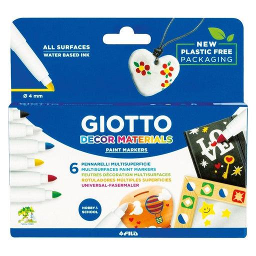 GIOTTO KIDS Giotto Decor Material Hangable cardboard  box 6 pcs Giotto Multisurface Markers
