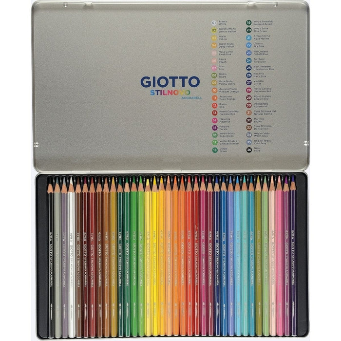 GIOTTO KIDS Giotto Stilnovo Aquarell Metal Box 36 pcs Giotto Stilnovo Aquarell Sets