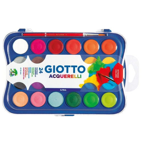 GIOTTO KIDS Giotto Watercolour hangable plastic Box 24 pcs + Brush Giotto Watercolours