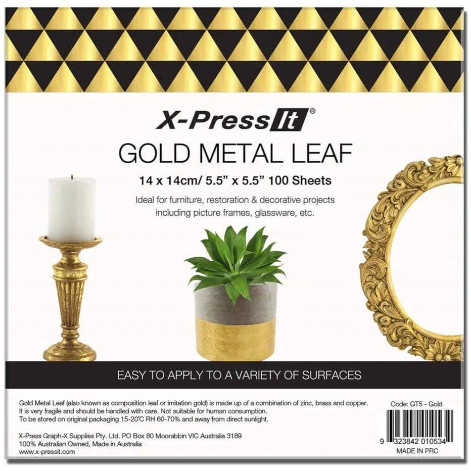 Gold Metal Leaf 100 Sheets Pack | The Sydney Art Store