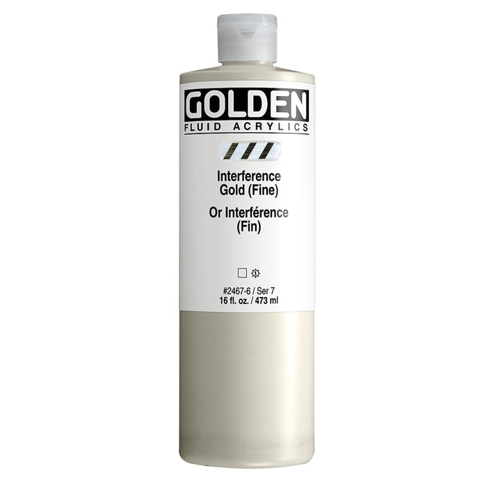 Golden Fluid Acrylic Paint – 4oz Bottle, Fine Interference Gold, Artist Quality