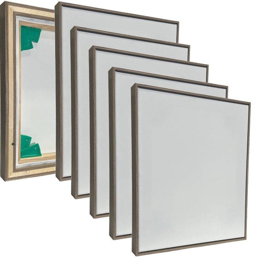 BUILD A CANVAS PINE Gove Taupe 5 Pack Float Frames with Artist Custom Canvas