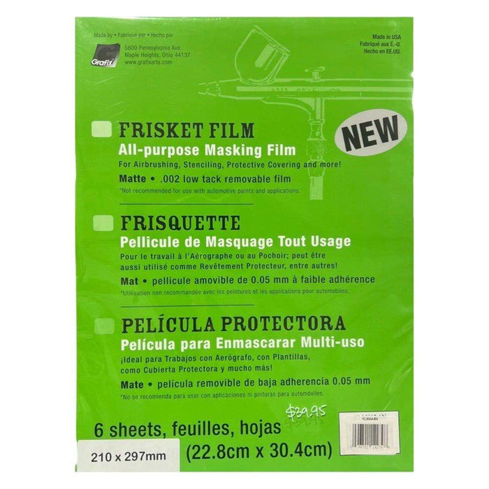 GRAFIX GRAFIX Grafix Frisket Film 6 Sheets Pack 210mm x 297mm