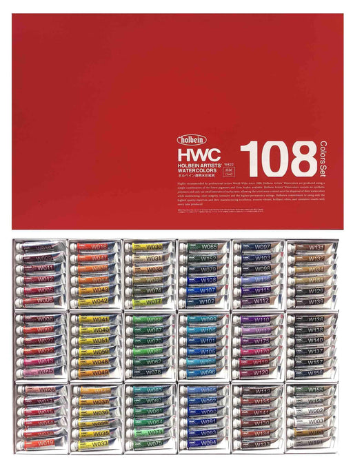 HOLBEIN HOLBEIN Holbein Watercolour Set 108 Holbein Watercolour Set 108x5ml