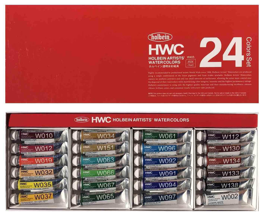 HOLBEIN HOLBEIN Holbein Watercolour Set 24 Holbein Watercolour Set 24x5ml