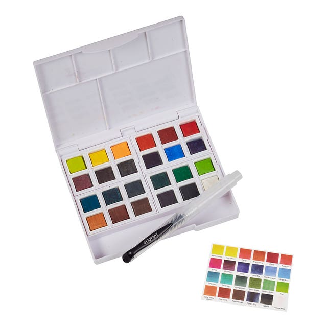 Derwent Watercolour 24 Inktense Paint Pan Studio Set