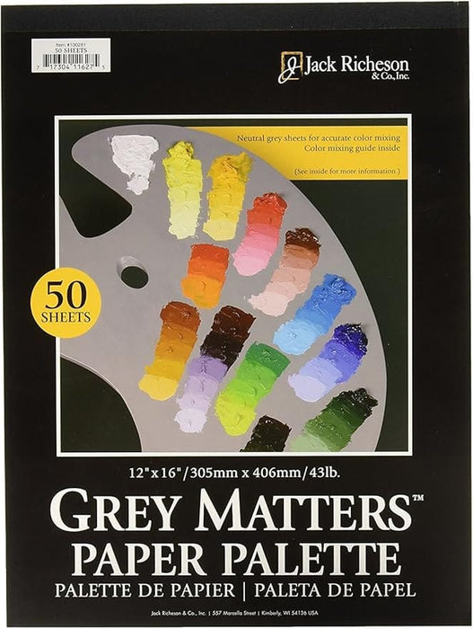 JACK RICHESON JACK RICHESON 12'' x 16'' (305mm x 406mm) Jack Richeson Grey Matters Paper Palette
