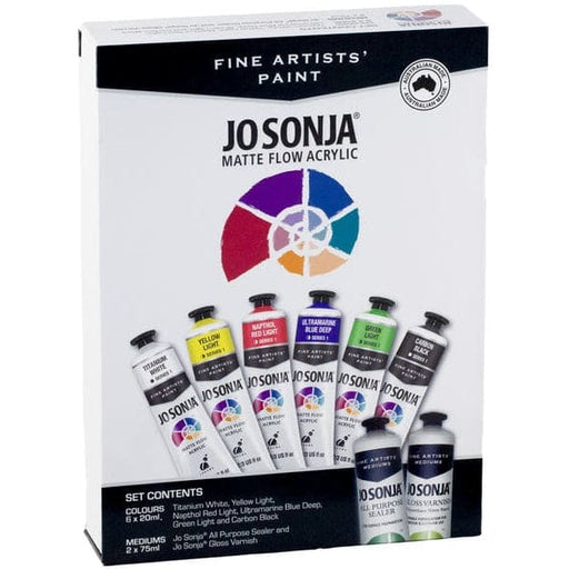 CHROMA JO SONJA CHROMA JO SONJA Jo Sonja Creative Surface Paint Set 6 x 20ml (inc. 2 x 75ml mediums)