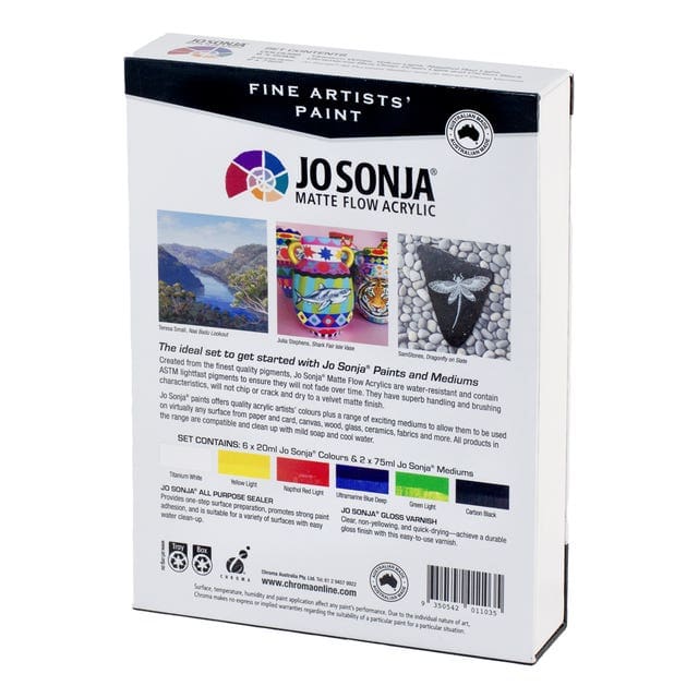 CHROMA JO SONJA CHROMA JO SONJA Jo Sonja Creative Surface Paint Set 6 x 20ml (inc. 2 x 75ml mediums)