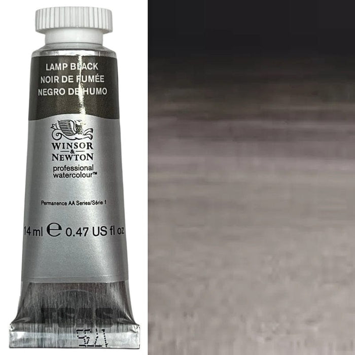 WINSOR & NEWTON WATERCOLOURS WINSOR & NEWTON WATERCOLOURS Lamp Black 14ml W&N Watercolour