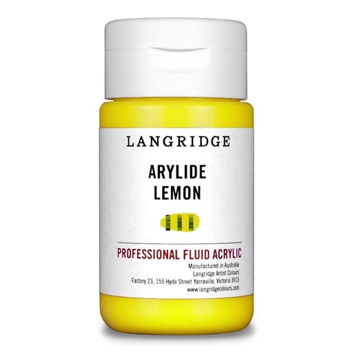 LANGRIDGE ACRYLICS LANGRIDGE 125ml Langridge Arylide Lemon Fluid Acrylic