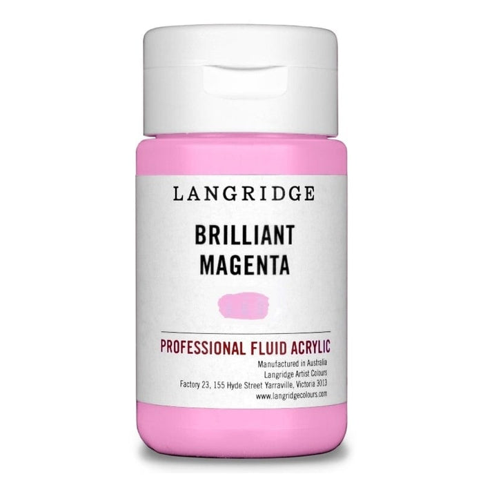 LANGRIDGE ACRYLICS LANGRIDGE 125ml Langridge Brilliant Magenta Fluid Acrylic