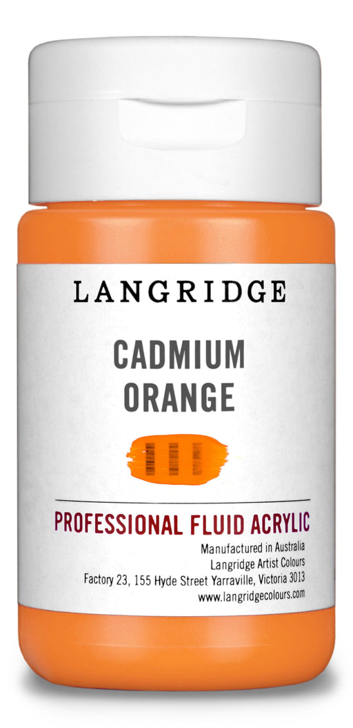 LANGRIDGE FLUID ACRYLIC LANGRIDGE 125ml Langridge Cadmium Orange Fluid Acrylic