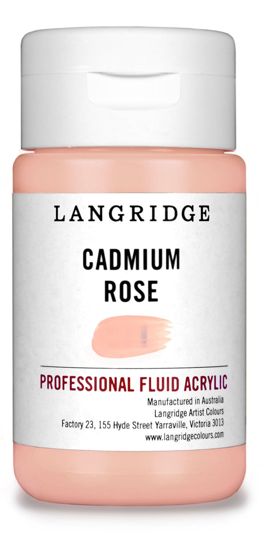LANGRIDGE FLUID ACRYLIC LANGRIDGE 125ml Langridge Cadmium Rose Fluid Acrylic