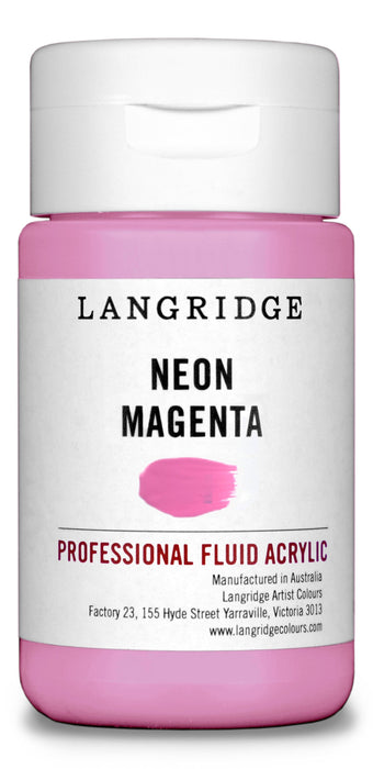 LANGRIDGE FLUID ACRYLIC LANGRIDGE 125ml Langridge Neon Magenta Fluid Acrylic
