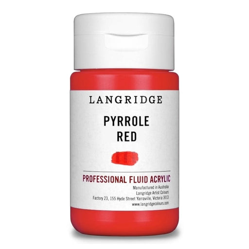 LANGRIDGE ACRYLICS LANGRIDGE 125ml Langridge Pyrrole Red Fluid Acrylic