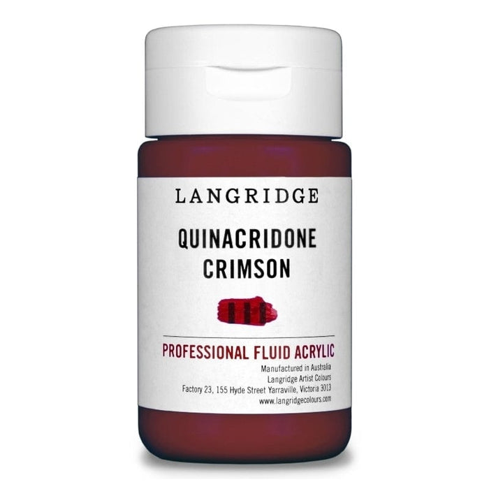 LANGRIDGE ACRYLICS LANGRIDGE 125ml Langridge Quinacridone Crimson Fluid Acrylic