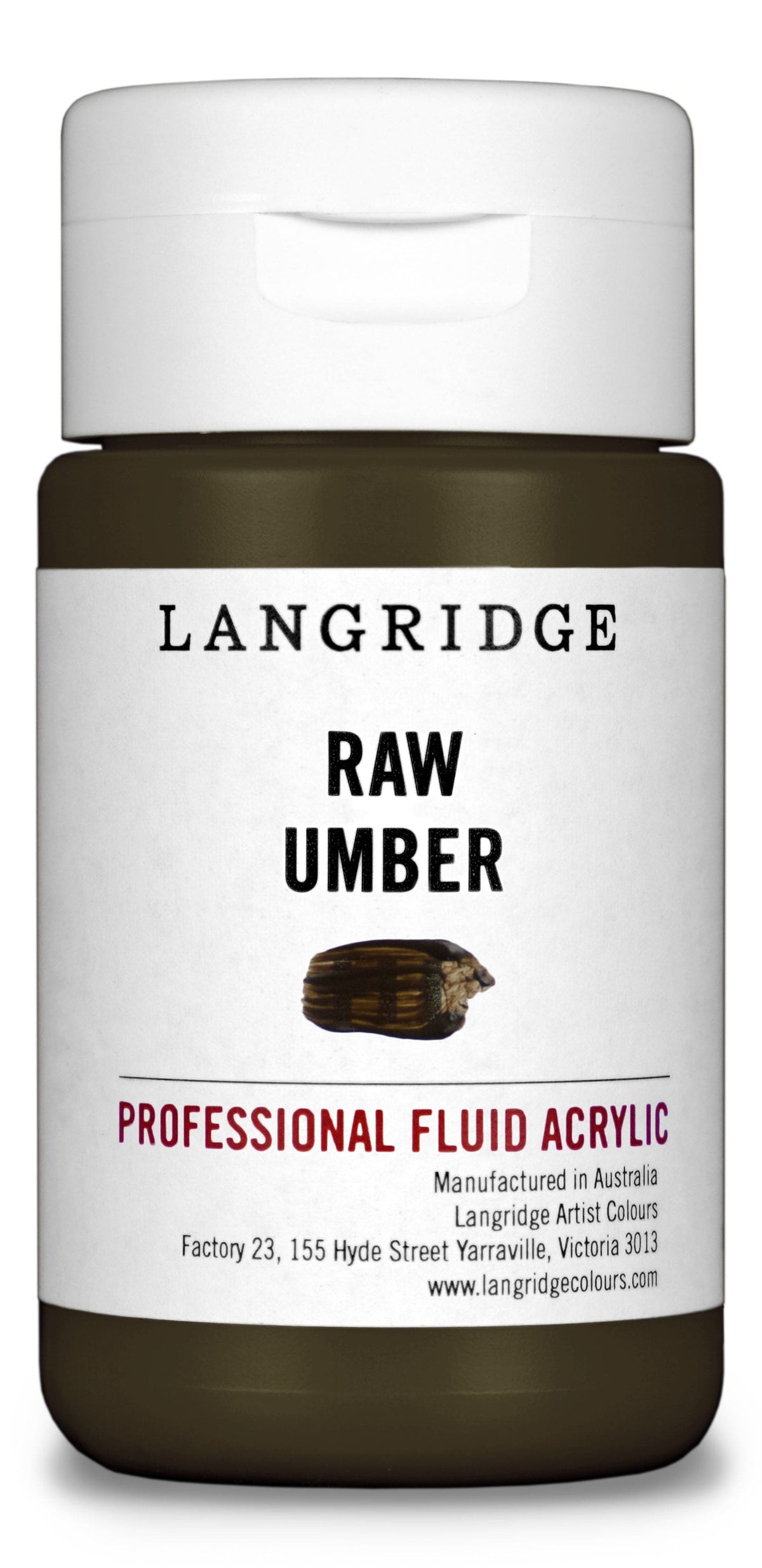 Langridge Raw Umber Fluid Acrylic — The Sydney Art Store