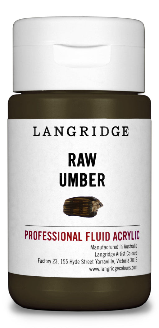 LANGRIDGE FLUID ACRYLIC LANGRIDGE 125ml Langridge Raw Umber Fluid Acrylic