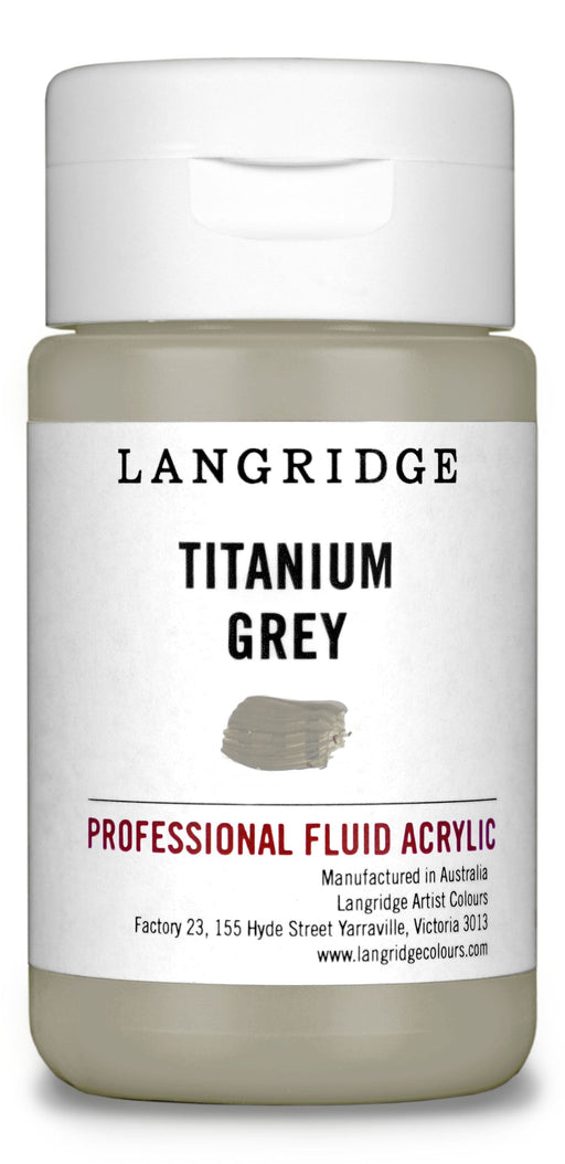 LANGRIDGE FLUID ACRYLIC LANGRIDGE 125ml Langridge Titanium Grey Fluid Acrylic