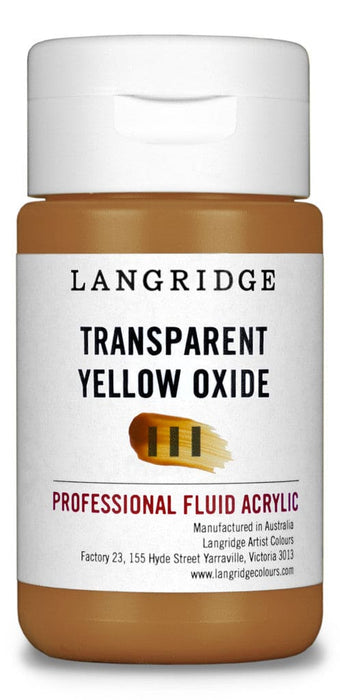 LANGRIDGE FLUID ACRYLIC LANGRIDGE 125ml Langridge Transparent Yellow Oxide Fluid Acrylic