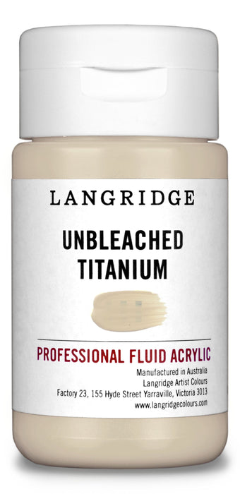 LANGRIDGE FLUID ACRYLIC LANGRIDGE 125ml Langridge Unbleached Titanium Fluid Acrylic