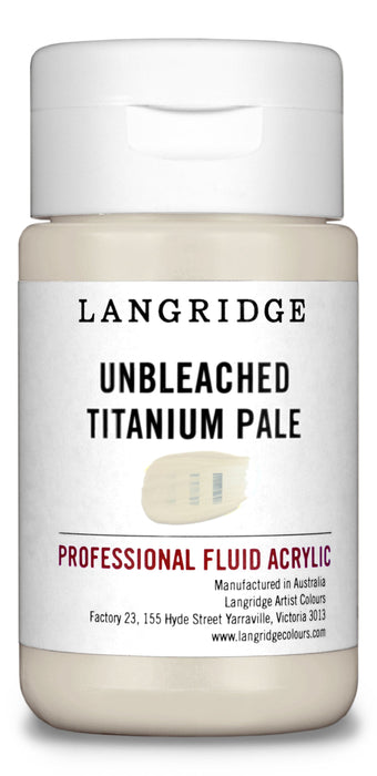 LANGRIDGE FLUID ACRYLIC LANGRIDGE 125ml Langridge Unbleached Titanium Pale Fluid Acrylic