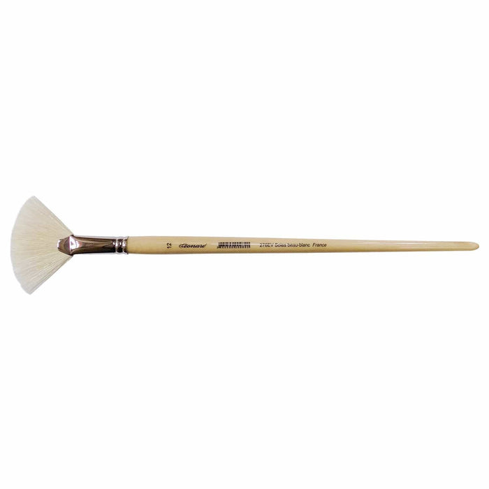 LEONARD LEONARD Leonard 276EV High-Quality White Bristle Fan Brush