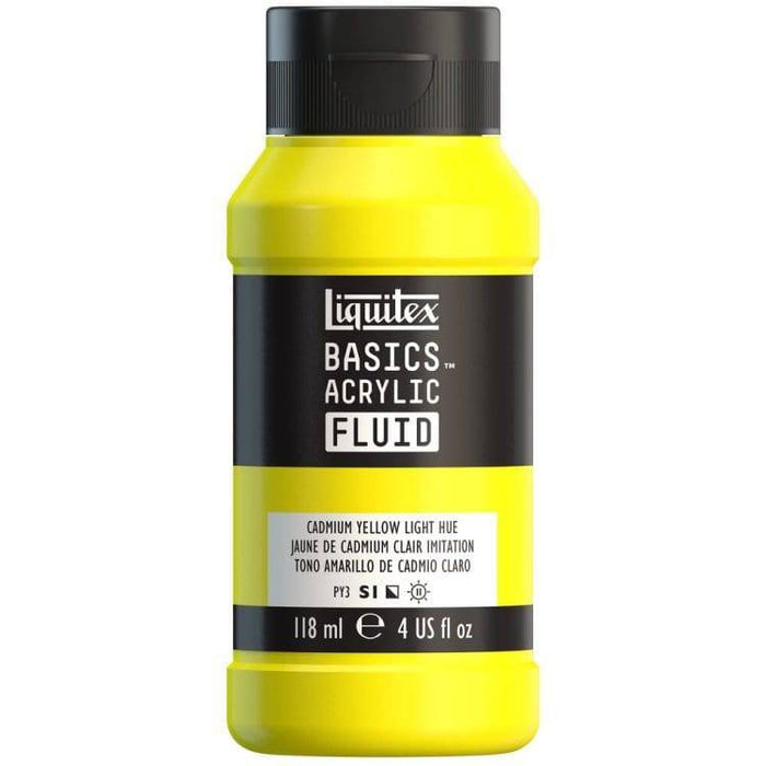 LIQUITEX BASIC FLUID LIQUITEX LQX Basics Acr Fluid 118ml Cad Yellow Light Hue