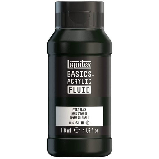 LIQUITEX BASIC FLUID LIQUITEX LQX Basics Acr Fluid 118ml Ivory Black