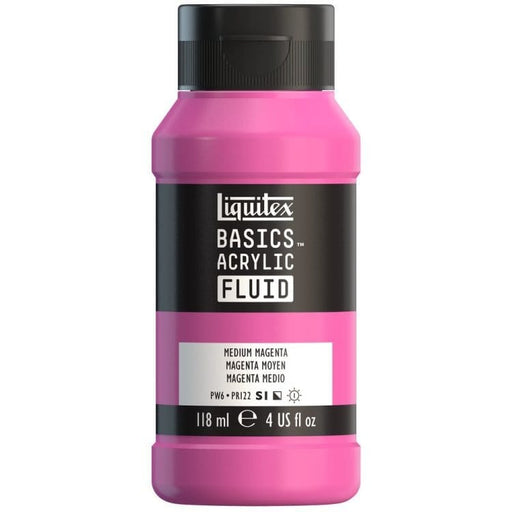 LIQUITEX BASIC FLUID LIQUITEX LQX Basics Acr Fluid 118ml Medium Magenta