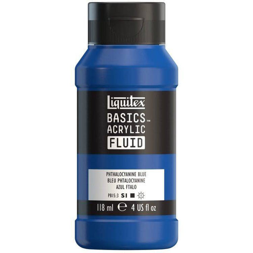 LIQUITEX BASIC FLUID LIQUITEX LQX Basics Acr Fluid 118ml Phthalo Blue