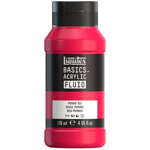 LIQUITEX BASIC FLUID LIQUITEX LQX Basics Acr Fluid 118ml Primary Red