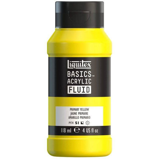 LIQUITEX BASIC FLUID LIQUITEX LQX Basics Acr Fluid 118ml Primary Yellow