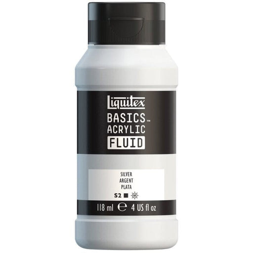 LIQUITEX BASIC FLUID LIQUITEX LQX Basics Acr Fluid 118ml Silver