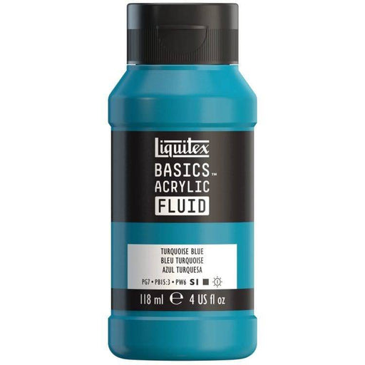 LIQUITEX BASIC FLUID LIQUITEX LQX Basics Acr Fluid 118ml Turquoise Blue