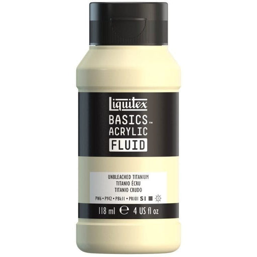 LIQUITEX BASIC FLUID LIQUITEX LQX Basics Acr Fluid 118ml Unbleached Titanium