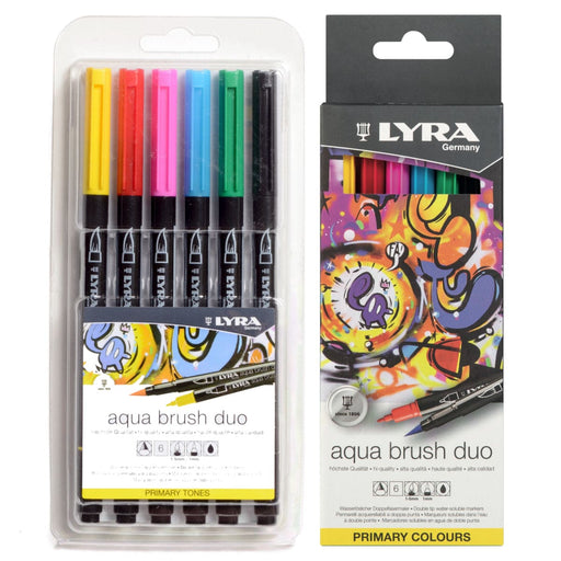 LYRA LYRA Lyra Aqua Brush Duo Primary Set 6 pcs Lyra Aqua Brush Duo Art Pens