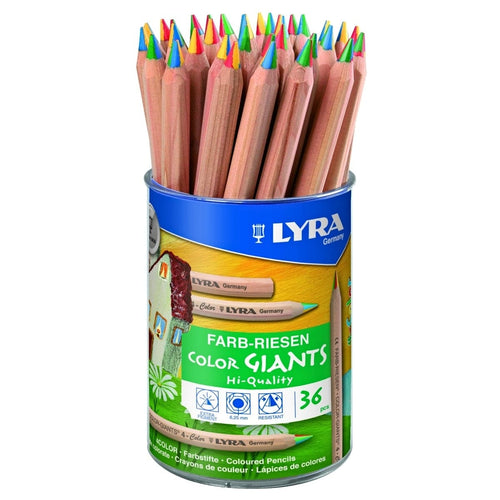 Lyra Color-Giants Unlacquered 4-Color Plastic Pot 36 pcs