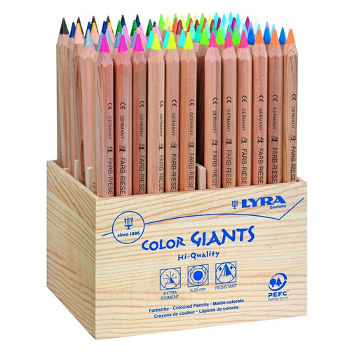 LYRA LYRA Lyra Color-Giants Unlacquered Wooden Display 96 pcs Lyra Color Giants Sets