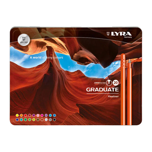 LYRA Lyra Graduate Fineliner Metal Tin Set 20pcs