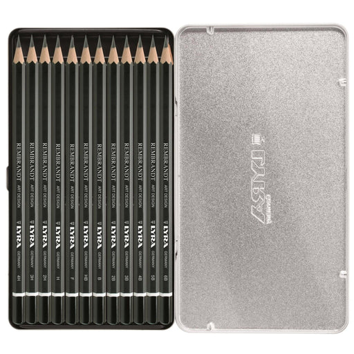 LYRA LYRA Lyra Rembrandt Art Design Graphite Pencil Metal Box 12 pcs Lyra Rembrandt Art Design Graphite sets