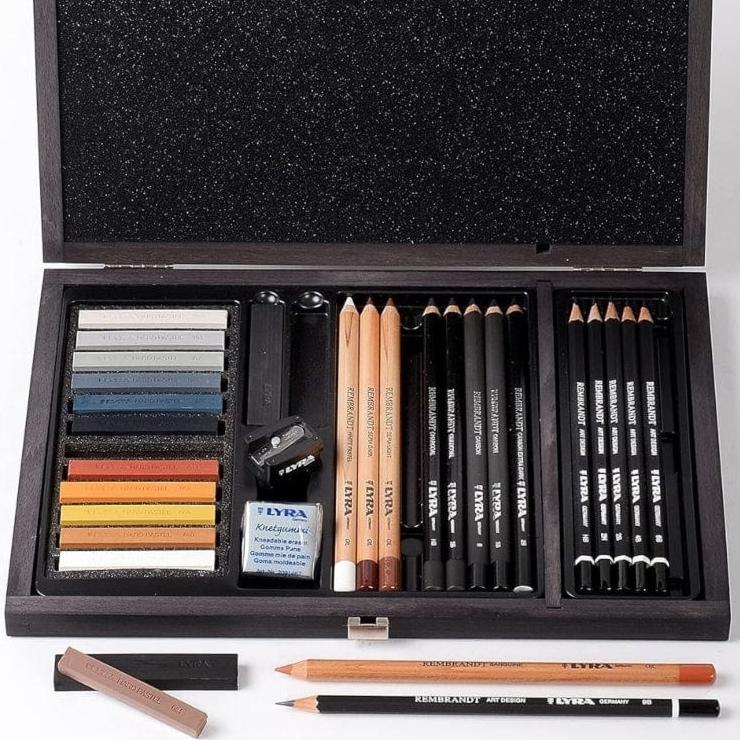 Lyra Rembrandt Drawing Set 31 pcs in Wooden Box — The Sydney Art Store