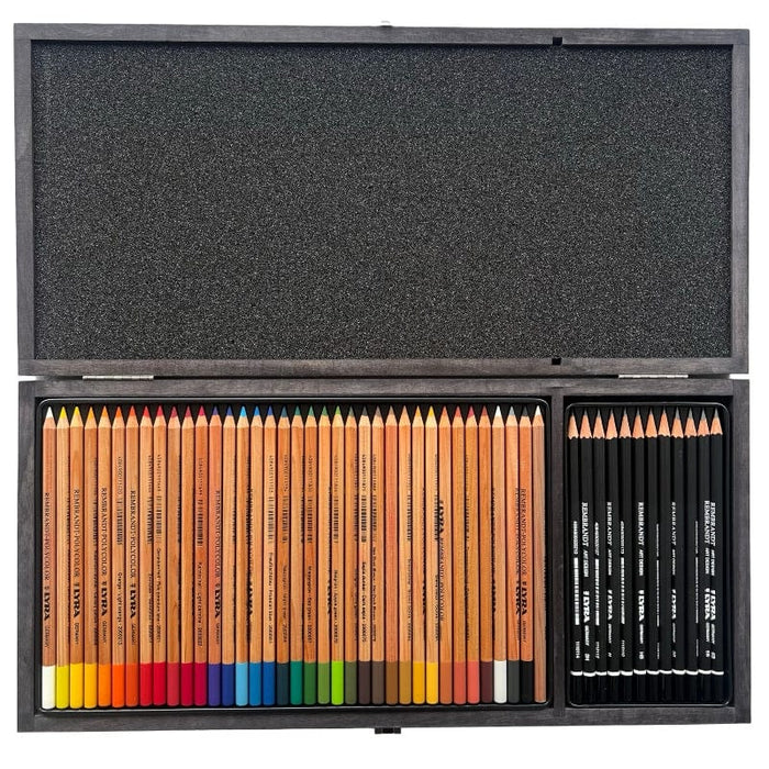 Lyra Rembrandt Polycolor & Art Design Wooden Box 49 pcs