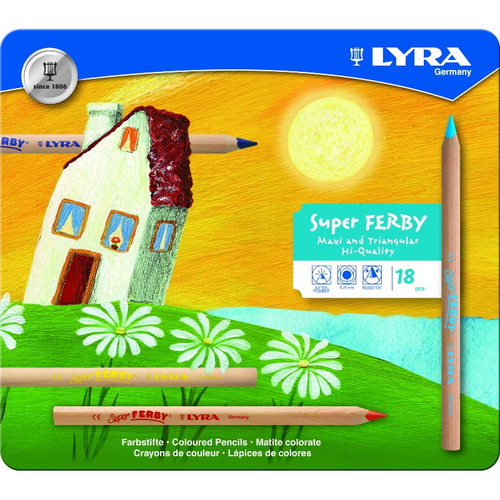 Lyra Super Ferby Unlacquered Metal Box 18 pcs