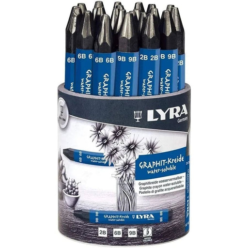 LYRA LYRA Lyra graphite crayon, water-soluble Pot 24 pcs (assorted degrees) Lyra Water-Soluble Graphite Crayons